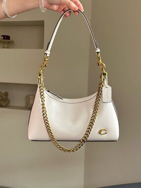 Coach Women Juliet Shoulder Bag 25 With Quilting  Brass/Chalk